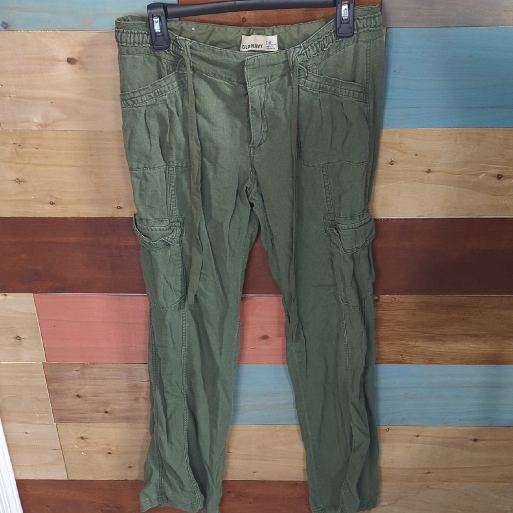 Old Navy Cargo Pants Green Relaxed Fit